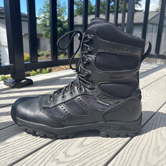 Thorogood Deuce Tactical Boots Men's Sz 14 W Black Z-Trak 8" Waterproof Side Zip - Picture 4 of 13